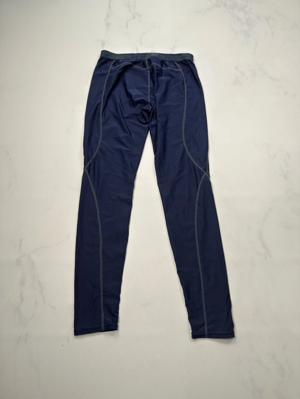Devops Athletic Base Layer Leggings Navy Blue Stretch - Boys  L